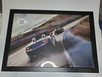 Mazda MX-5 Miata Poster 33 X23  With Wooden Frame - Needs Mounts • $58.13