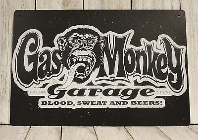 Gas Monkey Garage Tin Sign Metal Poster Vintage Style Man Cave Mechanic • $10.17