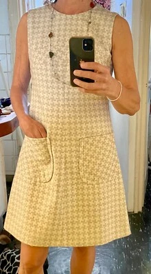 £32 • Buy Original Vintage 60s Tailor-made Fine Wool Minidress Lovely Features Lined VGC S