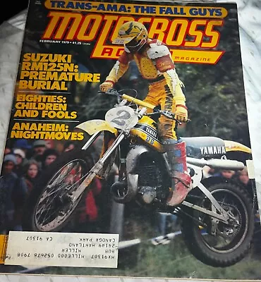 Motocross Action Magazine-feb 1979-bob Hannah Cover-rm125n-anaheim-80's-chucksun • $29.99