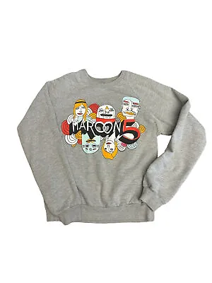 MAROON 5 Crewneck Sweatshirt Adult Small Gray American Apparel California Fleece • $24.95