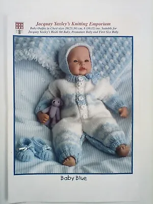 Jacquay Yaxley - Dolls Outfit - Baby Blue - Original Knitting Pattern • £4.50