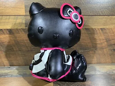 MAC Cosmetics Hello Kitty Black Faux Leather Plush Doll Limited Edition 2008 New • $80