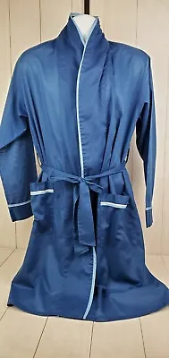 Vintage Jordan Marsh Mens Robe Size Medium Blue Diplomat Lightweight Very Good • $28