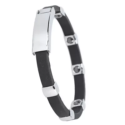 Magnetic Negative Ion Bracelet Waterproof Silicone Sport Bracelet Wristband GSA • £13.57