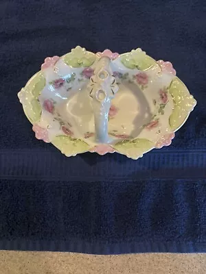 Flower Design Made In Austria Oval Candy Dish Habsburg-China • $9.99
