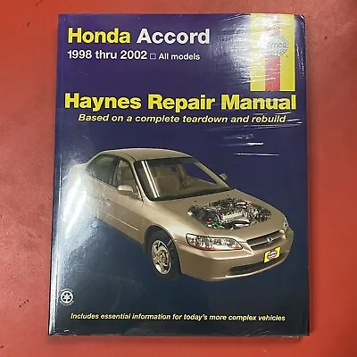 Haynes Repair Manual For Honda Accord 1998 - 2002 (42014) • $24.99