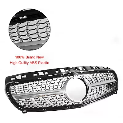 Diamond Front Bumper Grille Grill Fit Mercedes Benz A CLASS W176 2013-2015 AA • £95.98