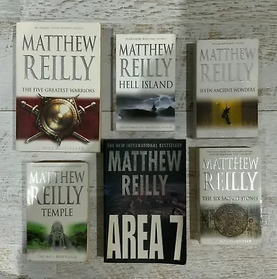 Bulk Lot X6 Matthew Reilly THE SIX SACRED STONES TEMPLE FIVE GREATEST WARRIORS • $42.90