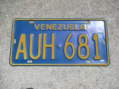 Venezuela  License Plate  #    AUH - 681 • $58.50