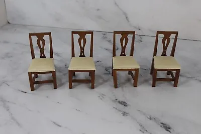 Vintage Handcraft Designs 3401 Chippendale Chair Dollhouse Miniature Set 4 • $24.99