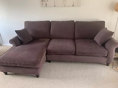 £100 • Buy Next-Ashford Large Sofa Chaise Left Hand. Fabric Chocolate Fine Chenille Used