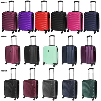 £37.95 • Buy Lightweight 4 Wheel Hard Shell Luggage Suitcase Ryanair EasyJet Cabin Travel Bag