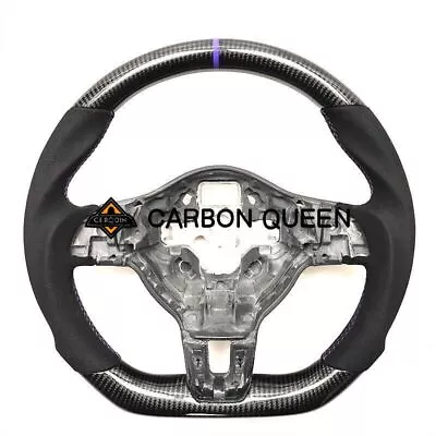 REAL CARBON FIBER Steering Wheel FOR VW GOLF MK6 GTI Jetta  W/PURPLE STRIPE • $405