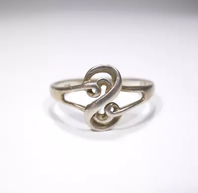 Vintage Double Twisted Infinity Sterling Silver 925 Band Ring Size 7 • $16.98