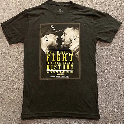 Mayweather Vs McGregor Boxing Shirt Men's The Biggest Fight Black Size Men's S • $12.99