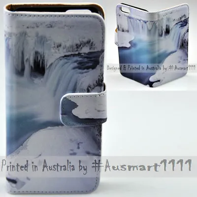 $13.98 • Buy For Sony Xperia Series Snow Waterfall Theme Print Wallet Mobile Phone Case Cover