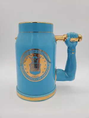 Vintage Kemper Ceramic Stein Mug Department Of The Air Force Blue 6  Tall - RARE • $32.99