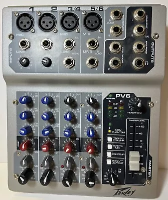 Peavey PV6 6-Channel Compact Mixer TESTED WORKS!  No Cord/cable • $63.74