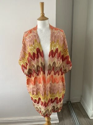 £9.99 • Buy Topshop Zigzag Crochet Kimono Jacket One  Size