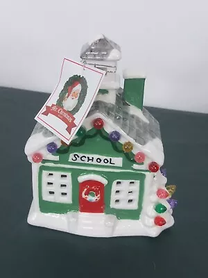 Mr. Christmas Illuminated Holiday School Village Piece 6  Tall No Box Ceramic • $14.99