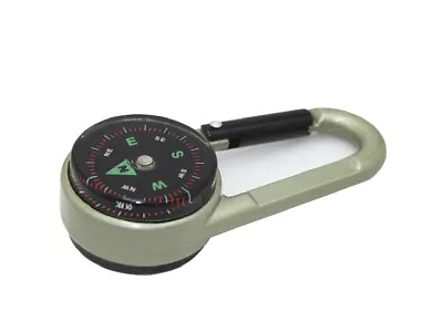 Multifunctional Hiking Metal Carabiner Mini Compass + Thermometer +Keychain In 1 • $7.50