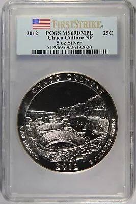 2012 Chaco Culture NP America Beautiful 5 Oz Silver PCGS MS69 DMPL First Strike • $249.95