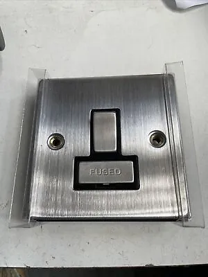 £6 • Buy Stainless Steel 13a Fused Spur Switch W/O Flex Outlet Click Deco
