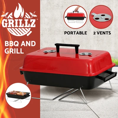 $39.95 • Buy Grillz Charcoal BBQ Portable Grill Camping Barbecue Outdoor Cooking Smoker