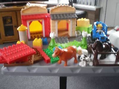 Mega Bloks Farm Pieces With Tractor Driver Wagon And Animals Etc. • £12.50