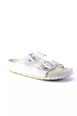 Manolo Blahnik For Birkenstock Womens Buckled Strappy Slides Clear Size EUR39 • $104.99