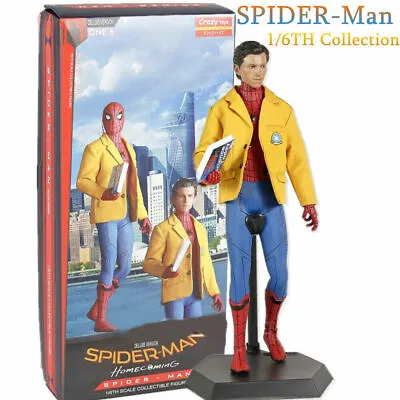 Crazy Toys Real Uniform Marvel Avenger Spiderman 12  Figure Statue Model Gift • £57.99