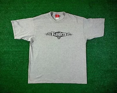 Vintage NFL Oakland Raiders Gray Logo T Shirt Size XL • $12