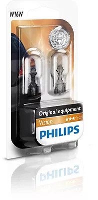 Philips W16W 0730068 Wedgebase 16W 12V Bulbs 12067B2 (pack Of 2) • $9.99