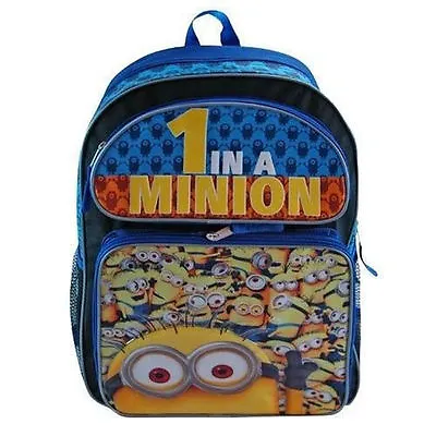 Backpack 16  Multi-Compartment Cargo Despicable Me Minions 1 In A Million NWT • $17.95