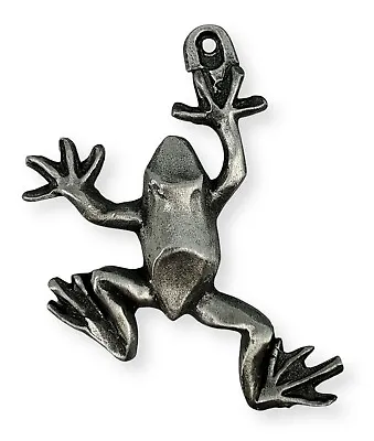 Siskiyou Frog Pendant Silver Tone 1  H New Vintage Toad Amphibian Tadpole • $4.99