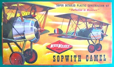 Vintage 1955 Keil Kraft 1/72 Sopwith Camel Plastic Model Kit • £14
