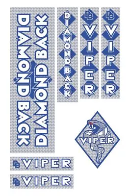 Diamond Back - 1983 Viper - BLUE PRISM Decal Set - Old School Bmx • $66