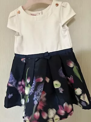 Stunning Ted Baker Baby Girls Fully Lined Floral Dress Age 12-18 Months. Ex Cond • £5