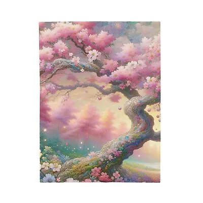 Velveteen Plush Blanket Floral Dreams Impressionism Japanese Cherry Blossom • $28.13