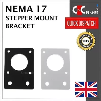 Nema 17 42mm Stepper Motor Mount Flat Bracket Plate Alloy CNC 3D Printer UK FAST • £3.59