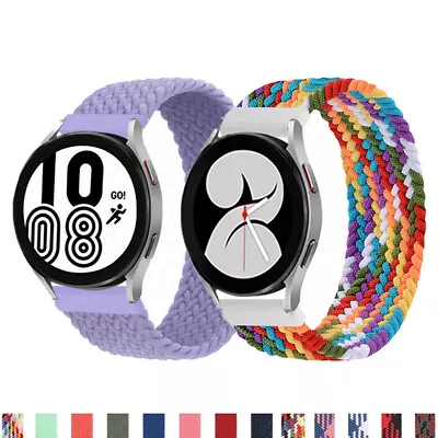 20/22mm Band For Samsung Galaxy Watch 4 6 5 Pro Classic Braided Solo Loop Strap • $15.96