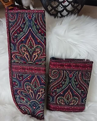 VERA BRADLEY Book Cover & Curling Iron Cover In A Vintage Medallion Pattern  • $22