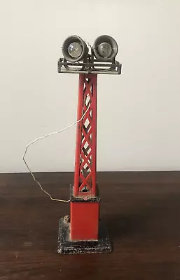 Vintage Model Train Double Spot Search Light Tower Red Untested • $22