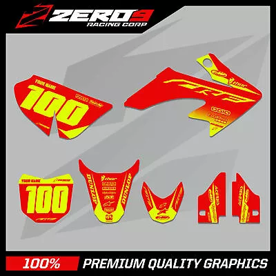 Honda Crf 50 Motocross Graphics Mx Graphics Kit Block Red/yel-f • $95.71