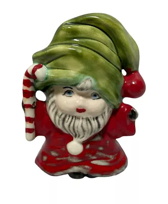 Christmas Santas Elf Gnome Vintage E S Molds Ceramic Napkin Holder • $10.85