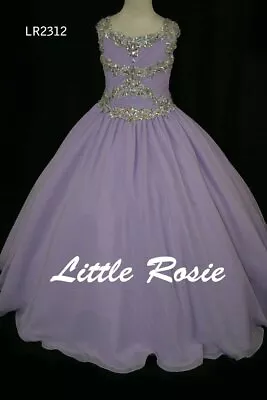 Little Rosie LR2312 Stunning Lavendar Girls Pageant Gown Dress Sz 4 • $252.85