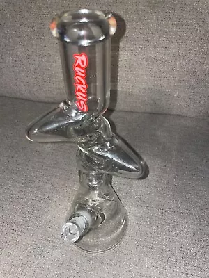 RUCKUS GLASS 16” Zong 7mm Thick American 3 Point W/ Stem And Bowl  Hookah Bong • $95