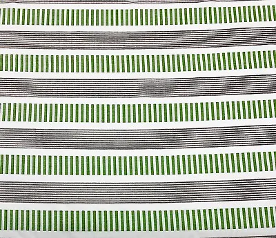 $29.99 • Buy Ballard Designs Henley Leaf Sunbrella Performance Striped Fabric By Yard 54 W