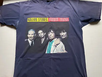 ROLLING STONES VOODOO Lounge 94/95 TOUR Vintage T-SHIRT SIZE XL  Blue USA..G2 • $50